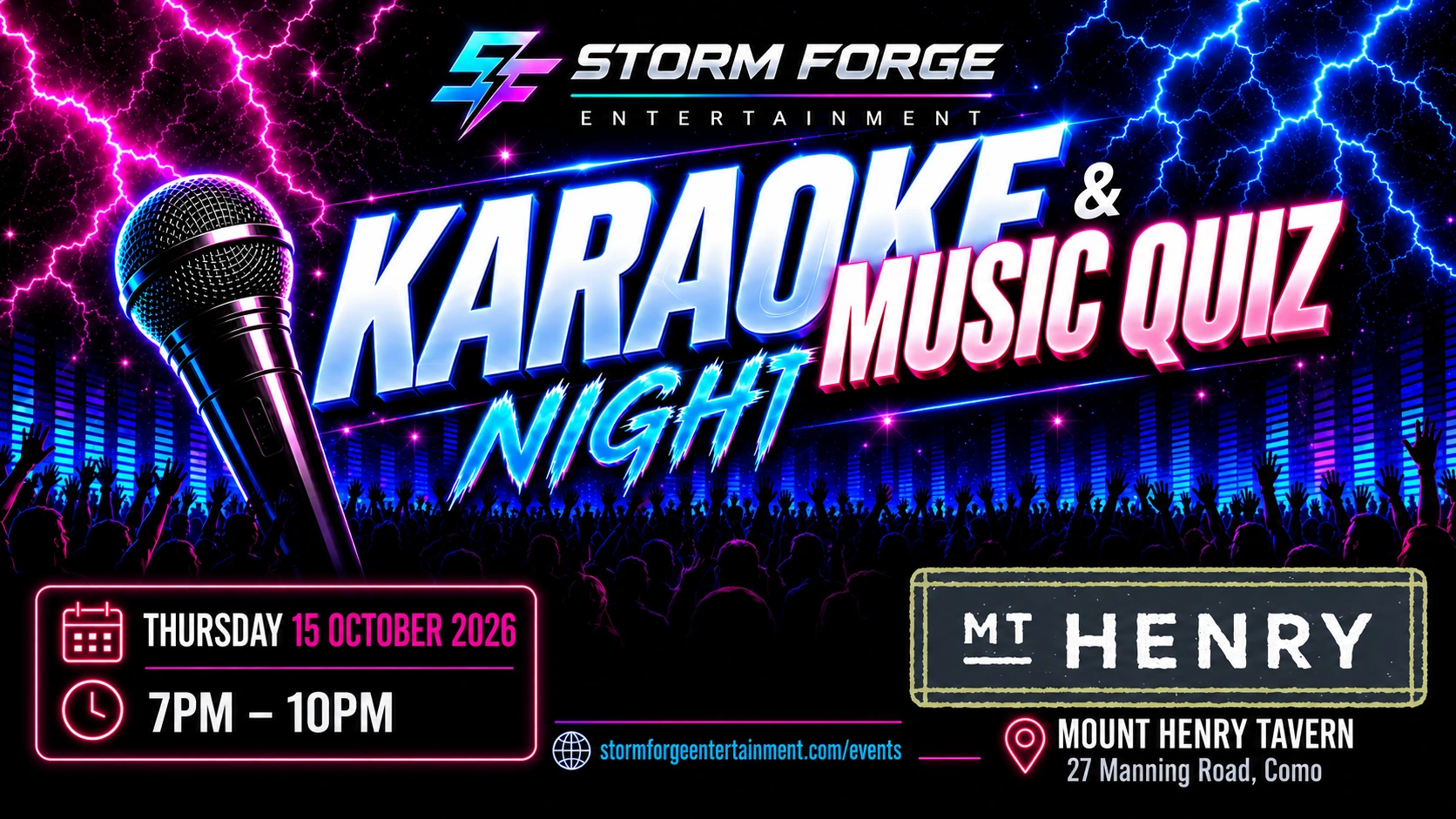 Karaoke & Music Quiz Night event poster